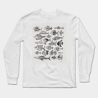 fish inkings black Long Sleeve T-Shirt